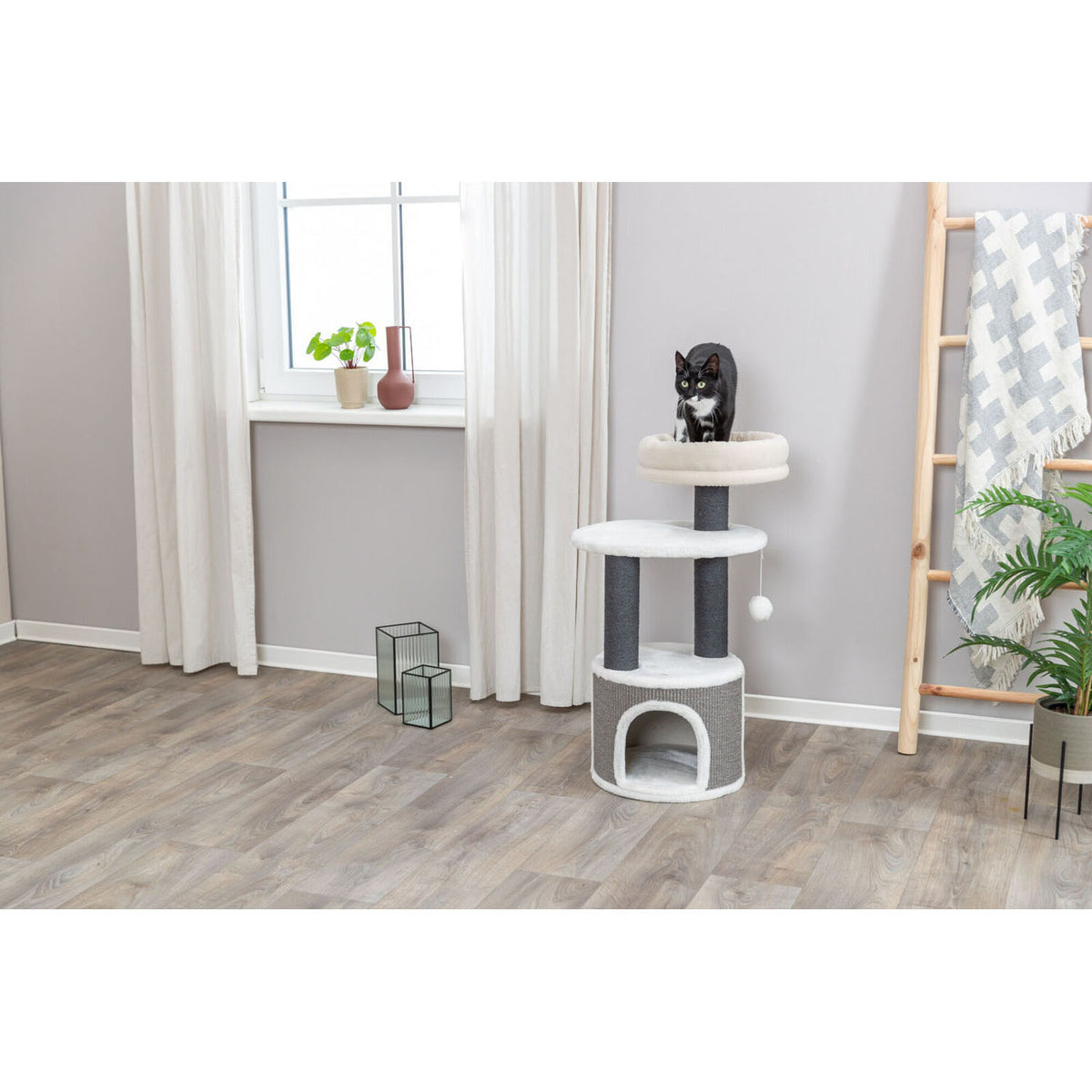 KIZUNA Marco | Rascador Premium con Cueva y Cama para Gatos