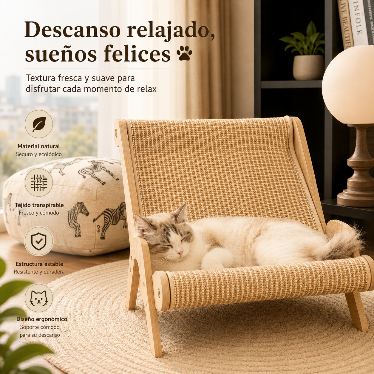 KIZUNA CatLounge | Rascador y Cama de Descanso