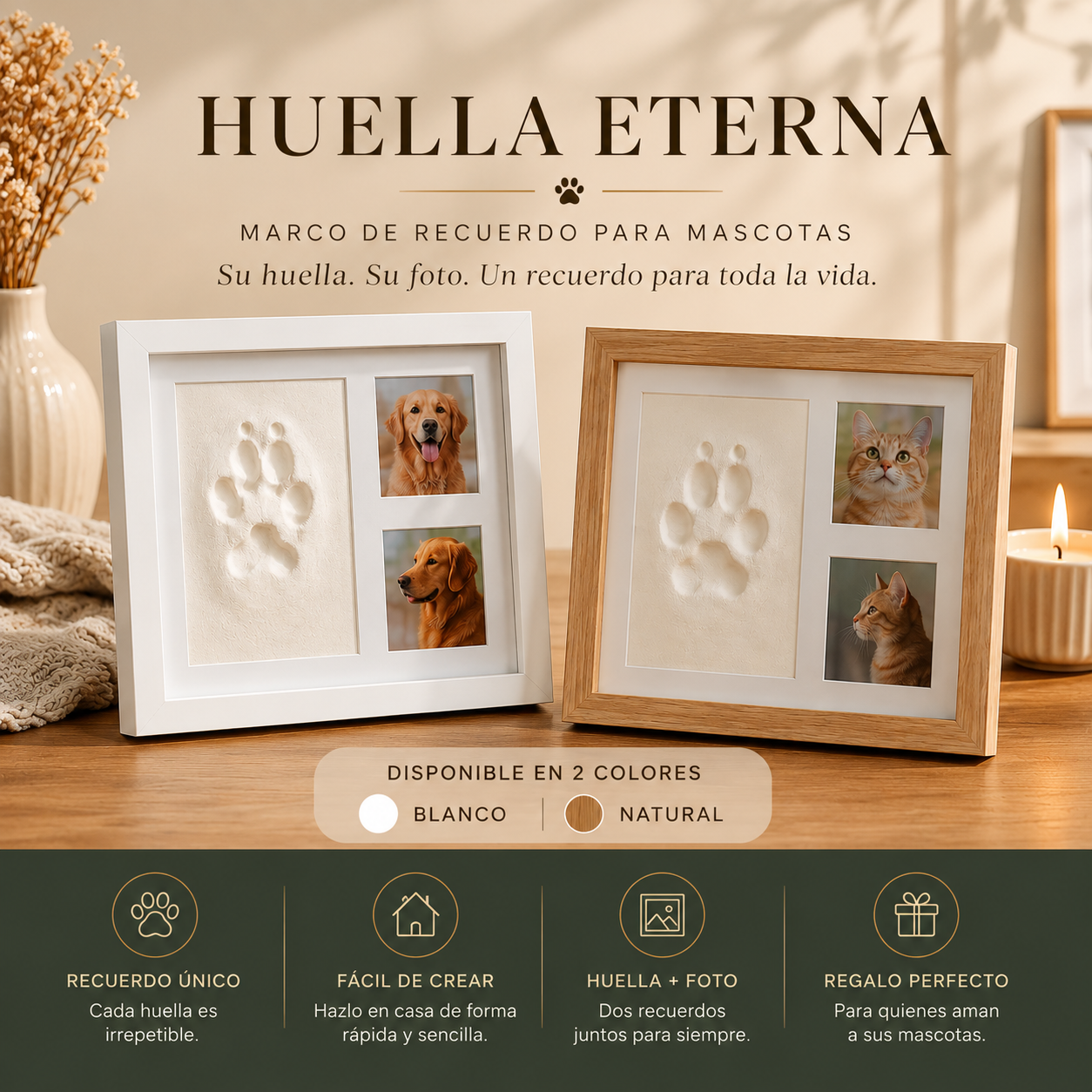 KIZUNA Huella Eterna™ | Marco de Huella y Foto