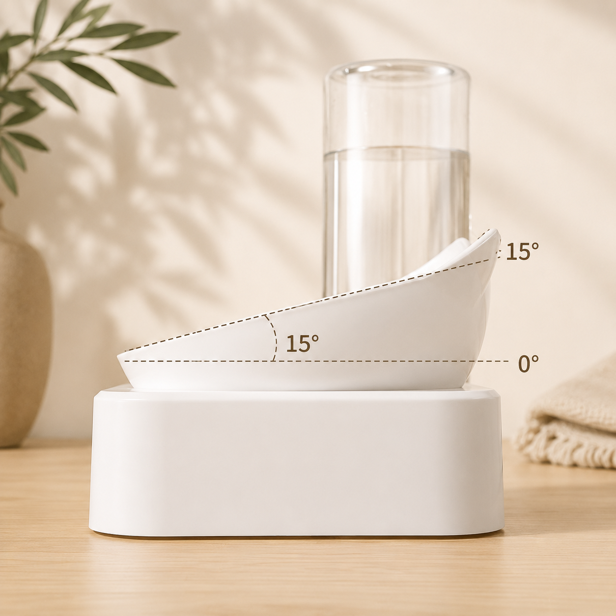 KIZUNA AquaBowl | Comedero Elevado con Dispensador de Agua