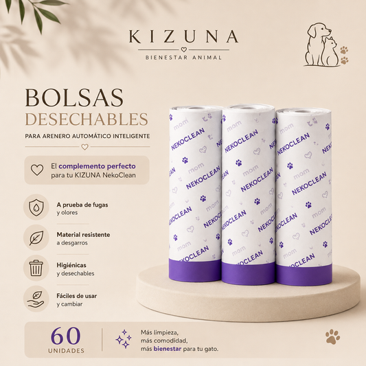 KIZUNA NekoClean Bags | 60 Bolsas Desechables