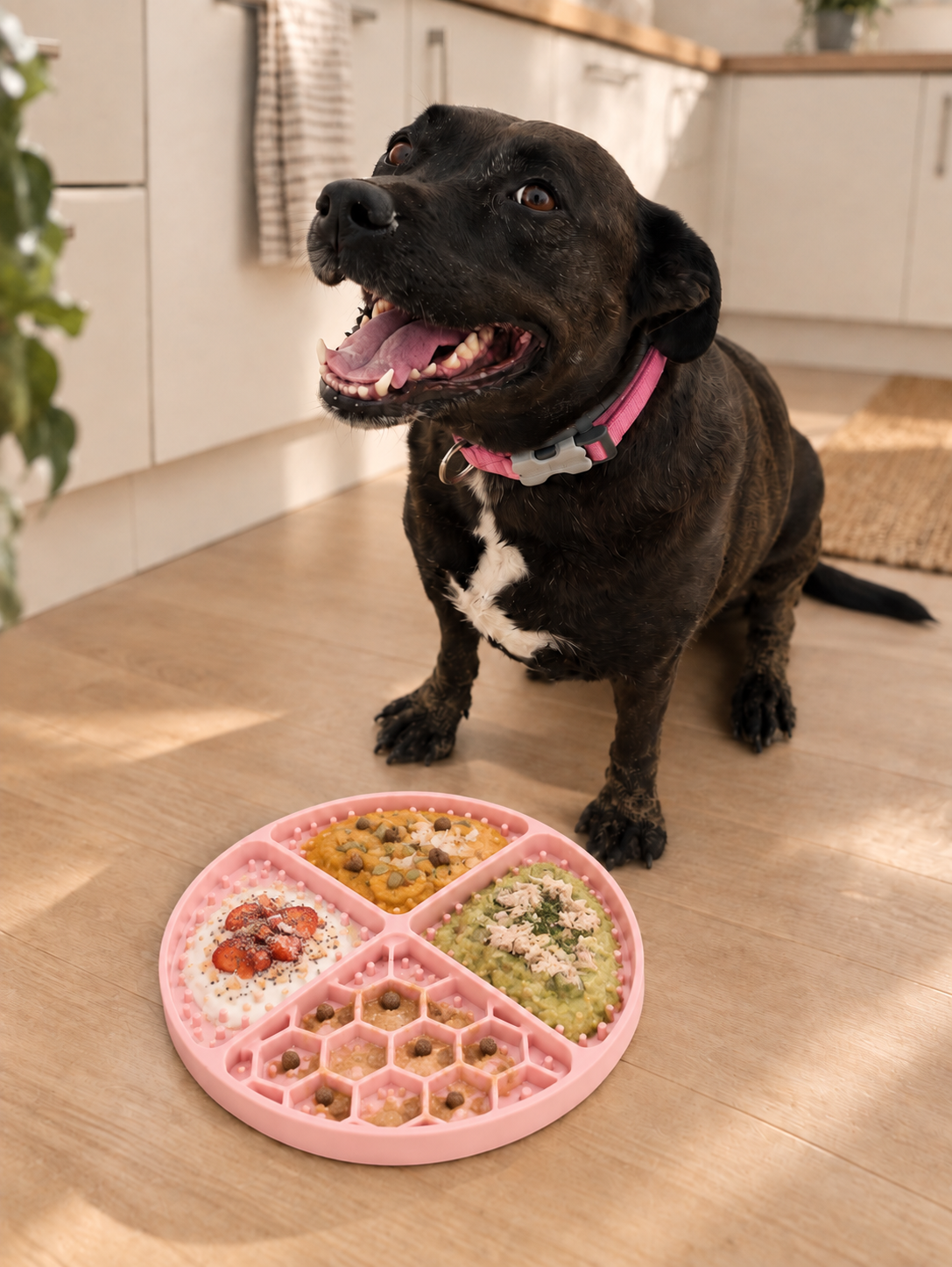 KIZUNA LickiMat | Alfombrilla Interactiva para Lamer Rosa