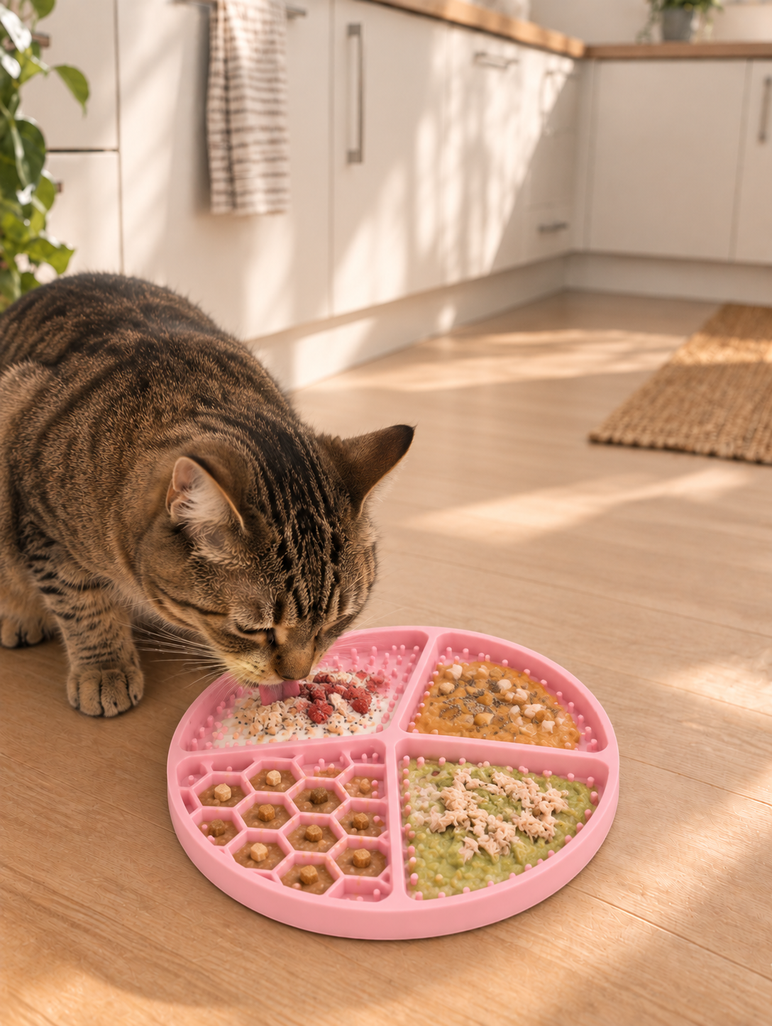 KIZUNA LickiMat | Alfombrilla Interactiva para Lamer Rosa