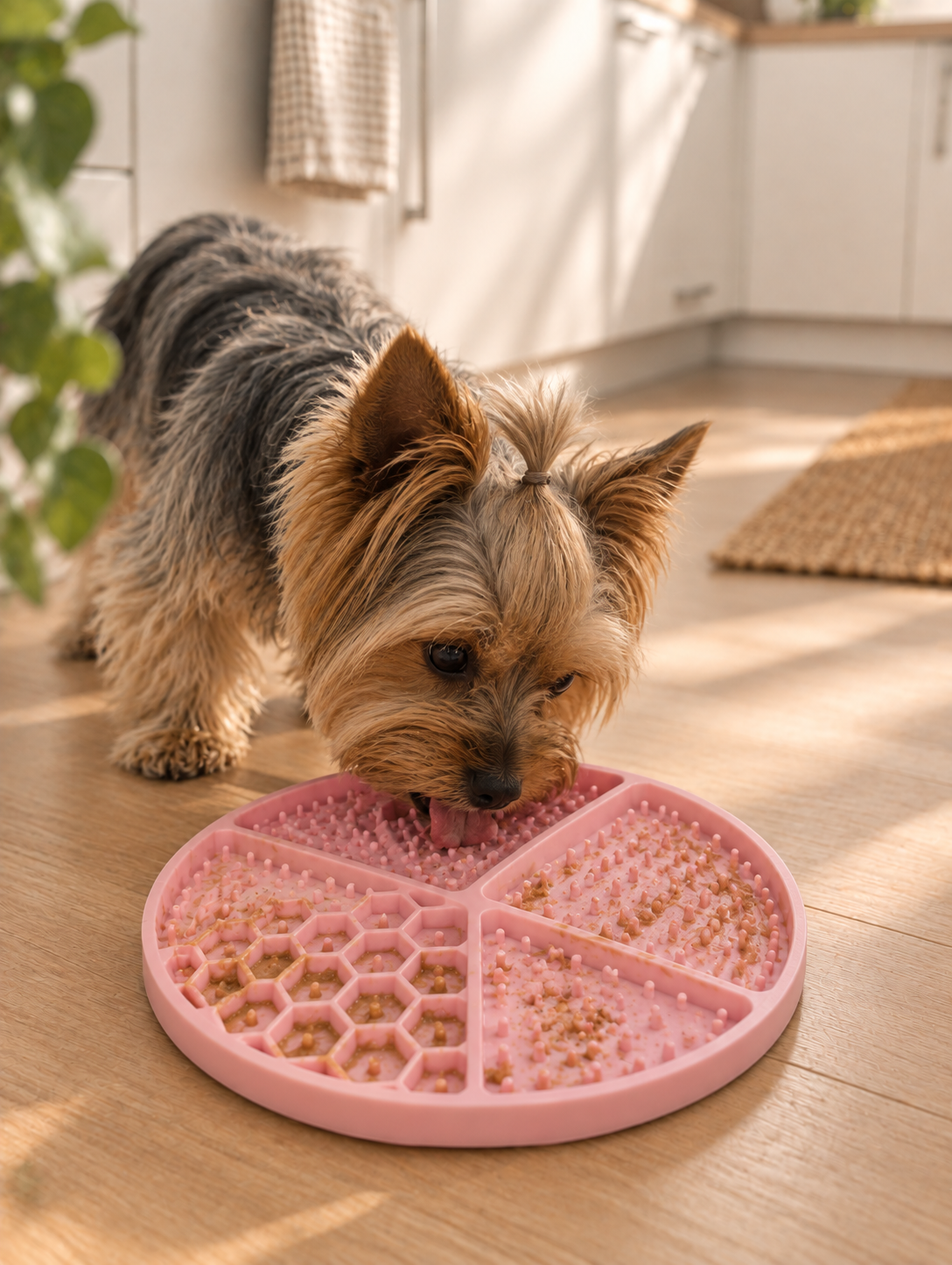 KIZUNA LickiMat | Alfombrilla Interactiva para Lamer Rosa