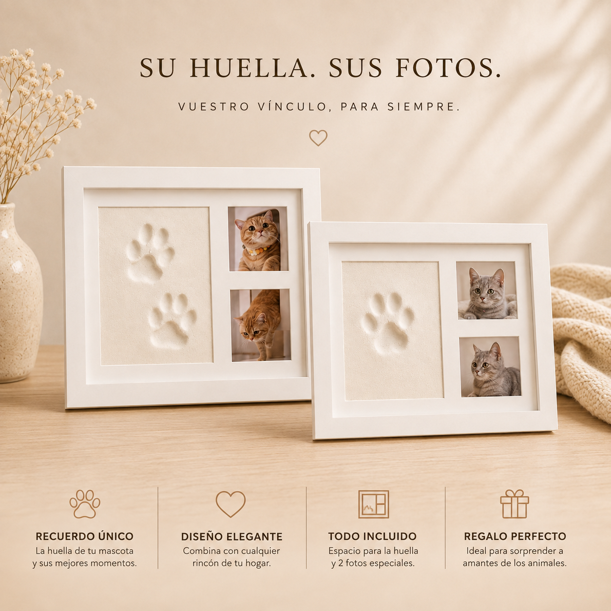 KIZUNA Huella Eterna™ | Marco de Huella y Foto