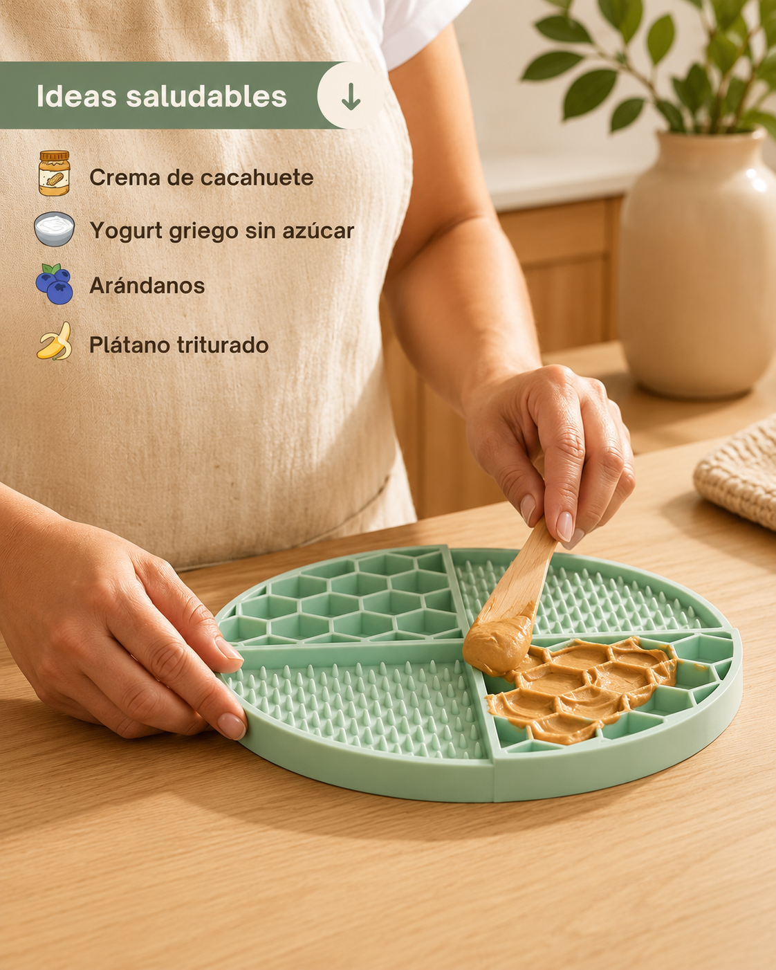 KIZUNA LickiMat | Alfombrilla Interactiva para Lamer Verde