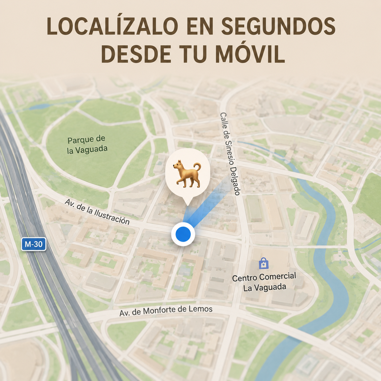 Kizuna Guardian GPS | Localizador Inteligente para Perros y Gatos Azul