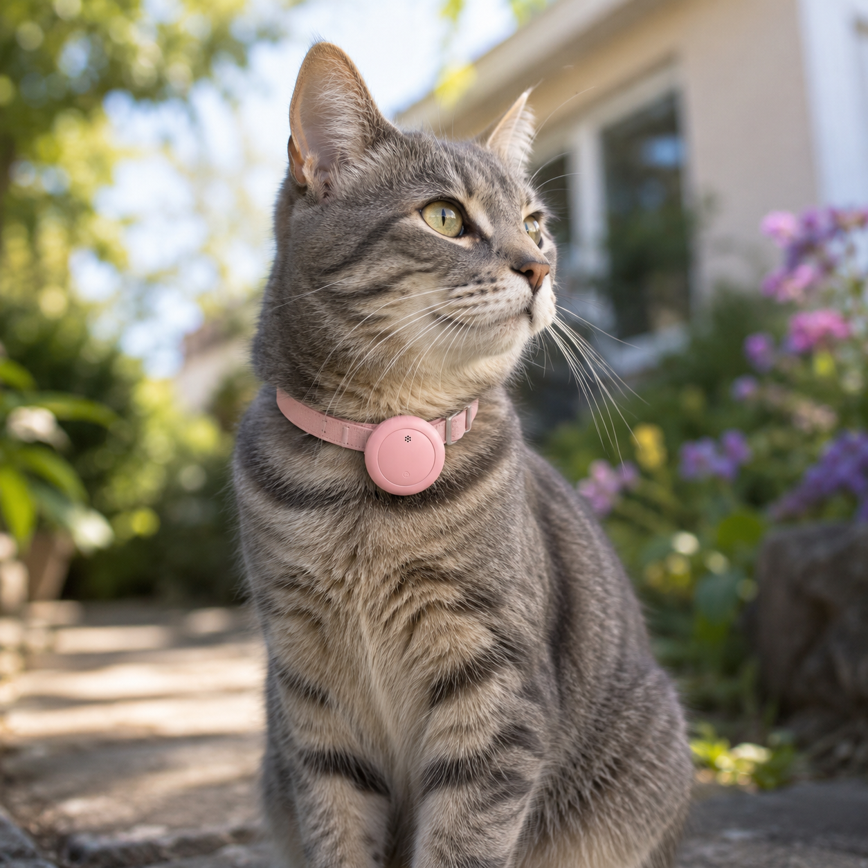 Kizuna Guardian GPS | Localizador Inteligente para Perros y Gatos Rosa