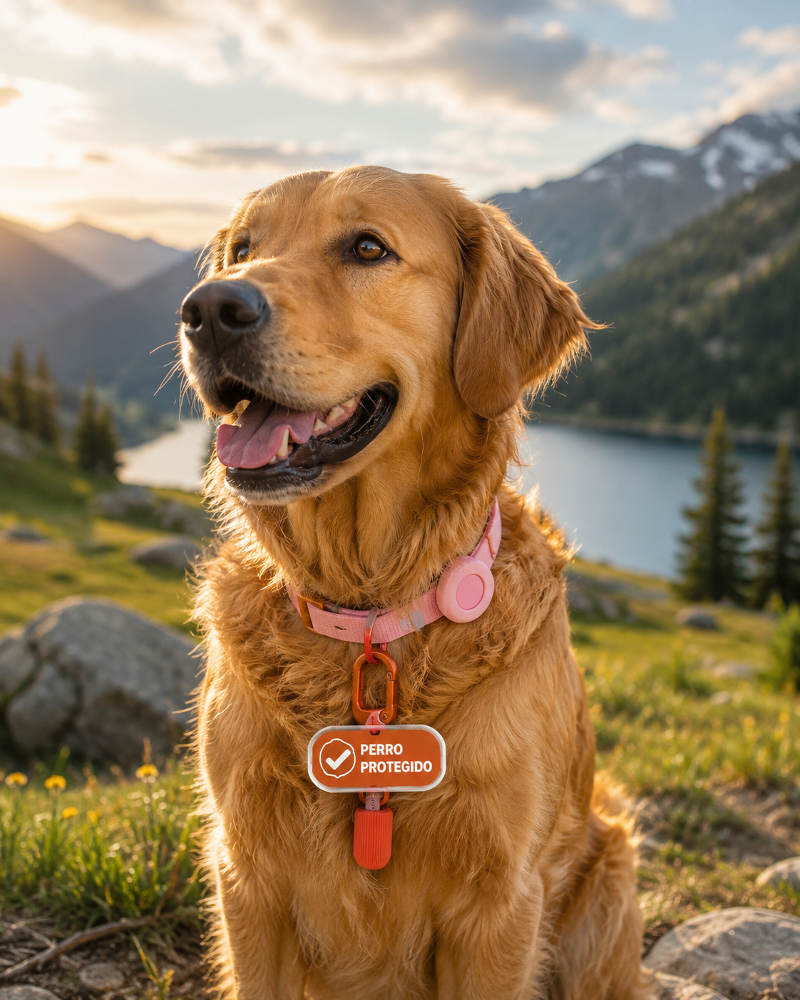 Kizuna Guardian GPS | Localizador Inteligente para Perros y Gatos Rosa