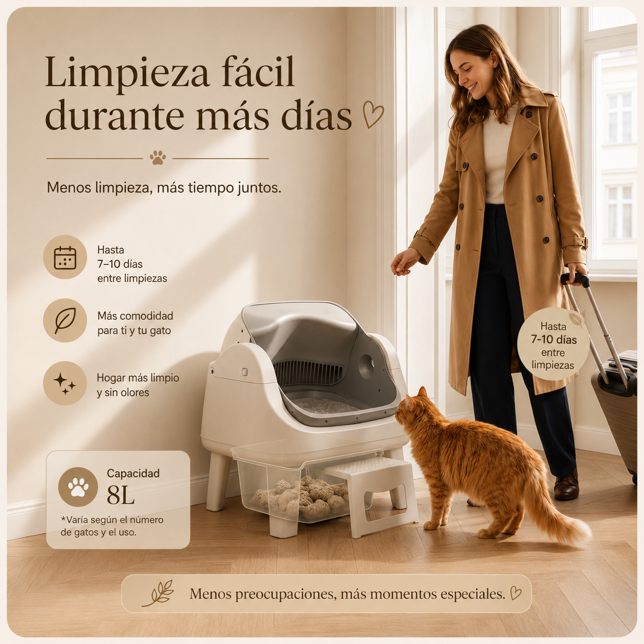 KIZUNA NekoClean | Arenero Automático Inteligente