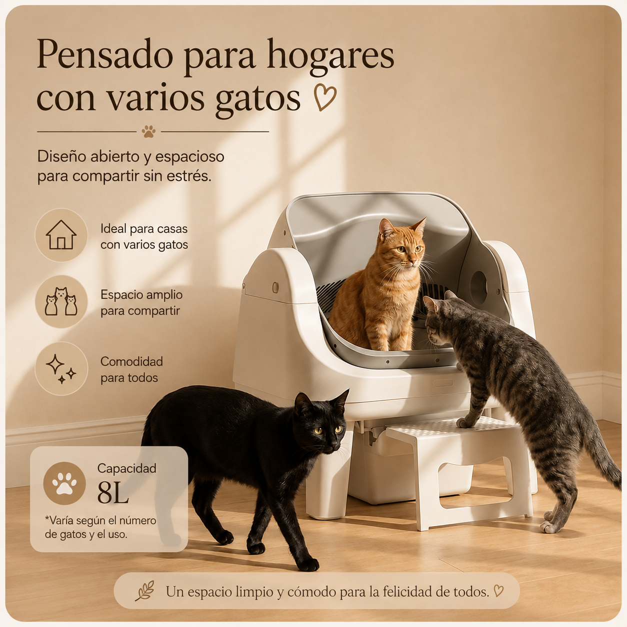 KIZUNA NekoClean | Arenero Automático Inteligente