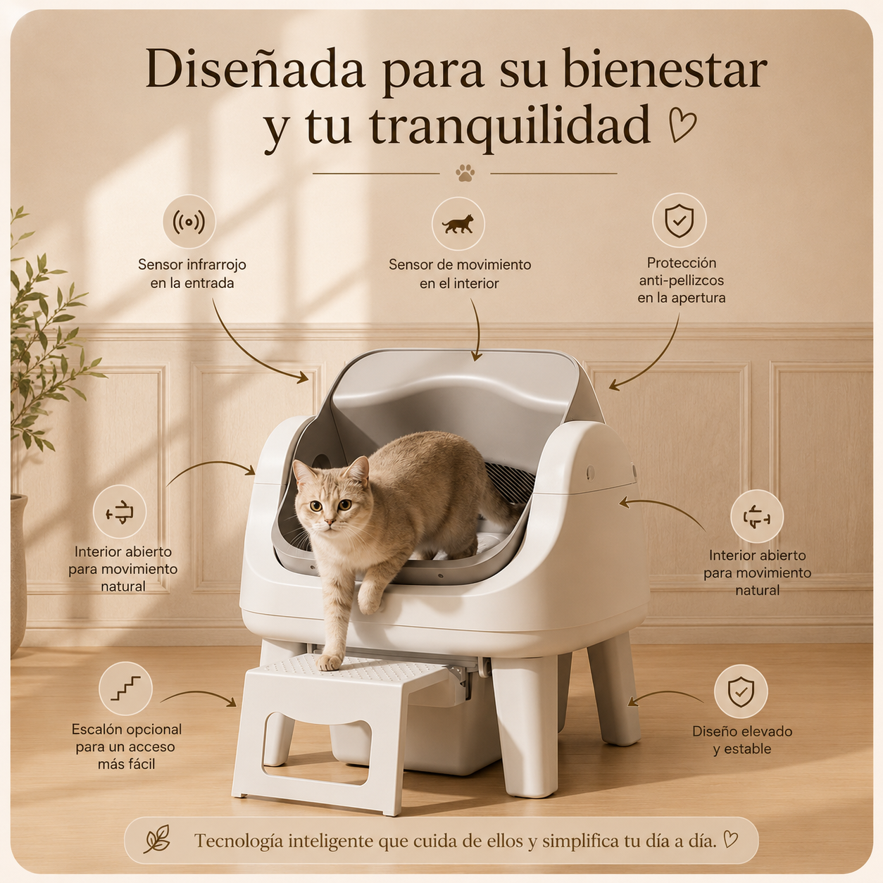 KIZUNA NekoClean | Arenero Automático Inteligente