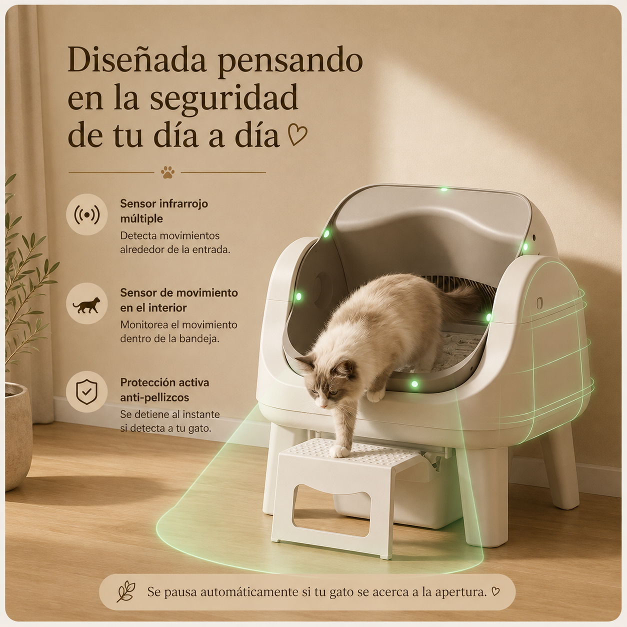 KIZUNA NekoClean | Arenero Automático Inteligente