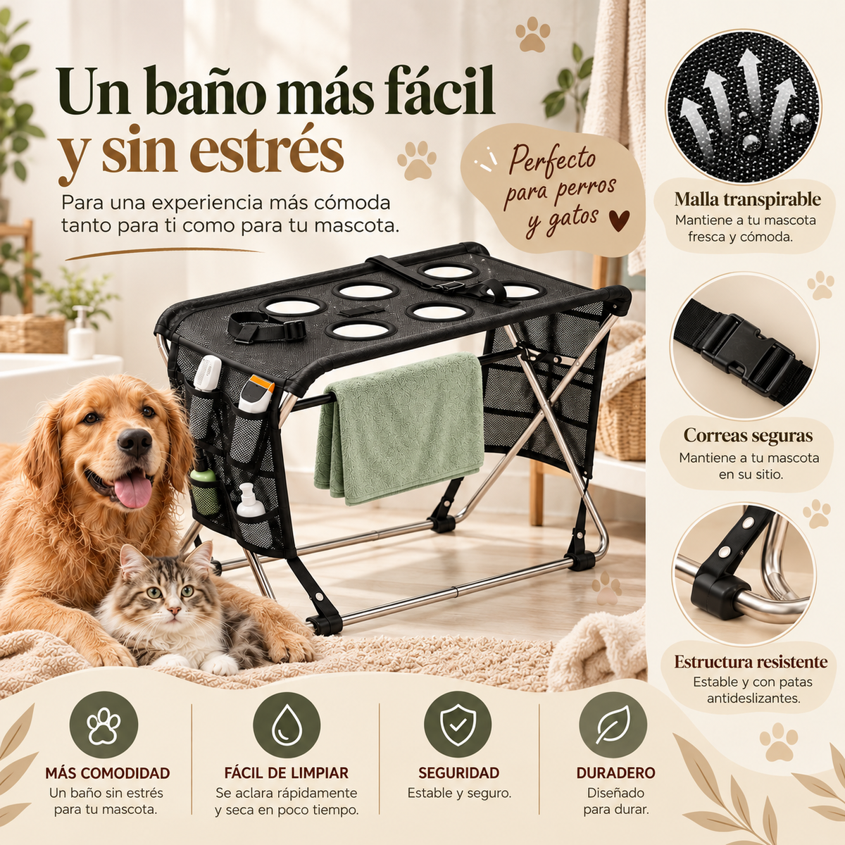 KIZUNA SPA | Estación de Baño para Perros y Gatos