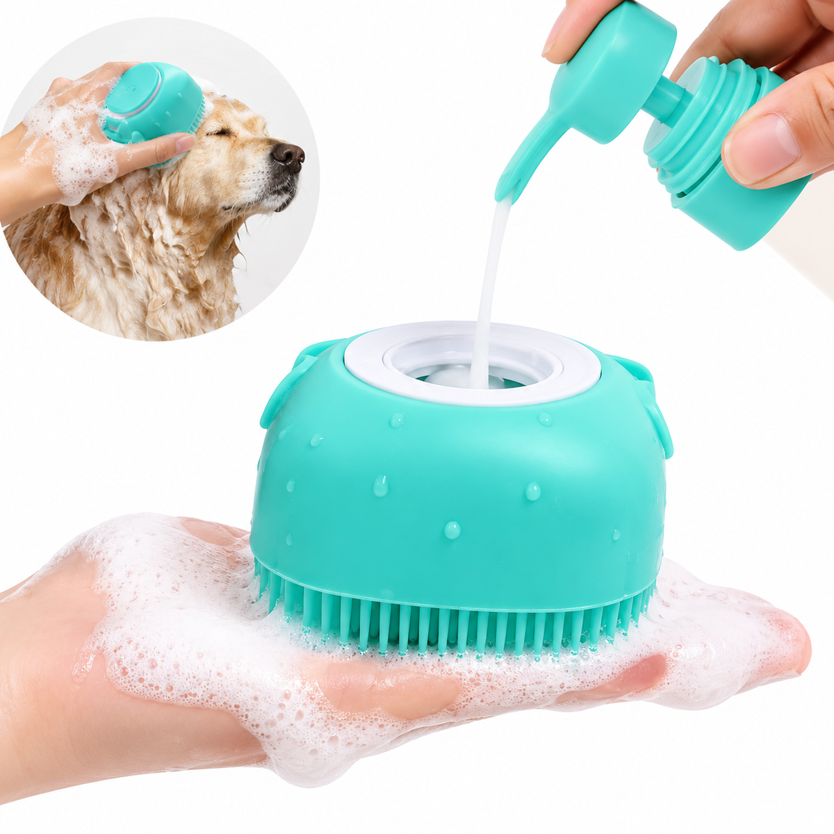 KIZUNA Bath Brush | Cepillo Masajeador con Dispensador de Champú