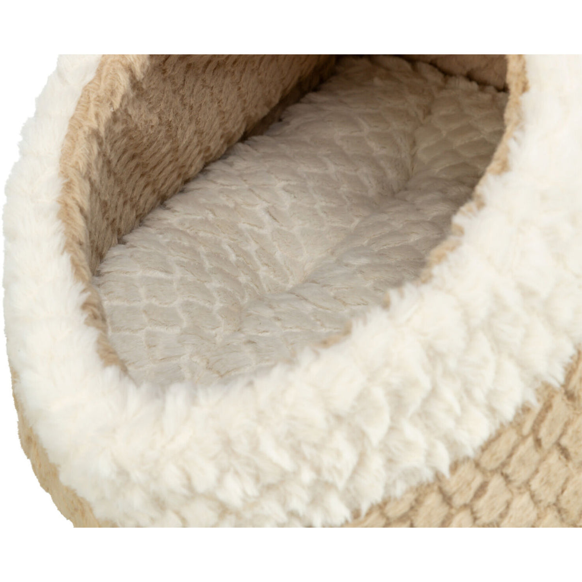 KIZUNA Kaline | Cueva Acolchada de Felpa Suave Beige