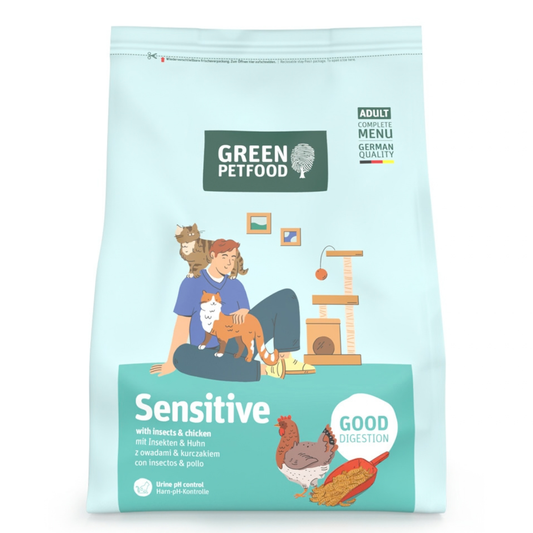Green Petfood Sensitive – Pienso de Insectos y Pollo para Gatos Adultos