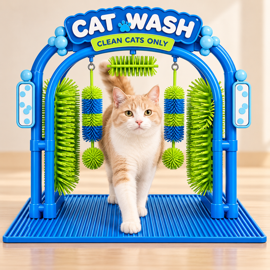 KIZUNA Cat Wash | Arco de Cepillado y Masaje para Gatos