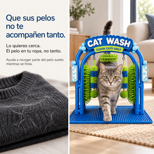 KIZUNA Cat Wash | Arco de Cepillado y Masaje para Gatos