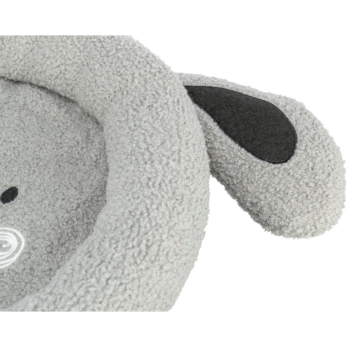 KIZUNA Junior | Cama Redonda de Peluche Teddy