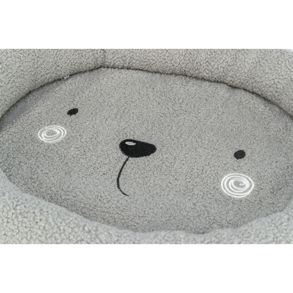 KIZUNA Junior | Cama Redonda de Peluche Teddy