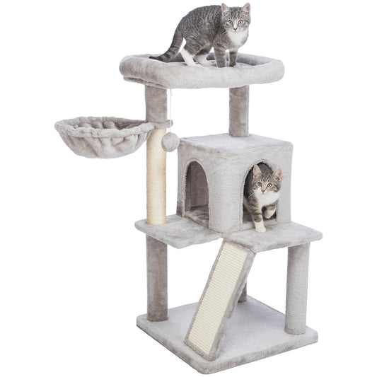 KIZUNA Pepito | Árbol Rascador con Cueva, Hamaca y Cama para Gatos