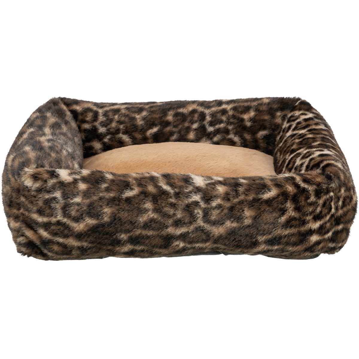 KIZUNA Leo | Cama de Felpa Suave con Diseño Leopardo