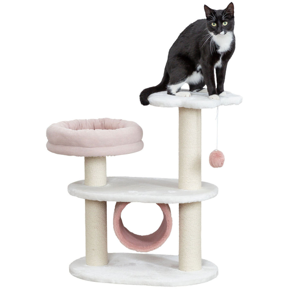 KIZUNA Isabella | Rascador con Cama, Hamaca y Zona de Juego para Gatos