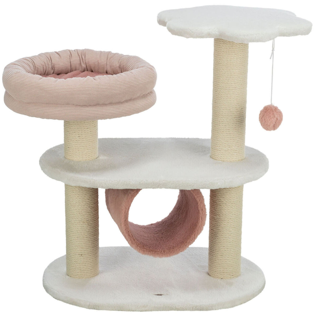 KIZUNA Isabella | Rascador con Cama, Hamaca y Zona de Juego para Gatos