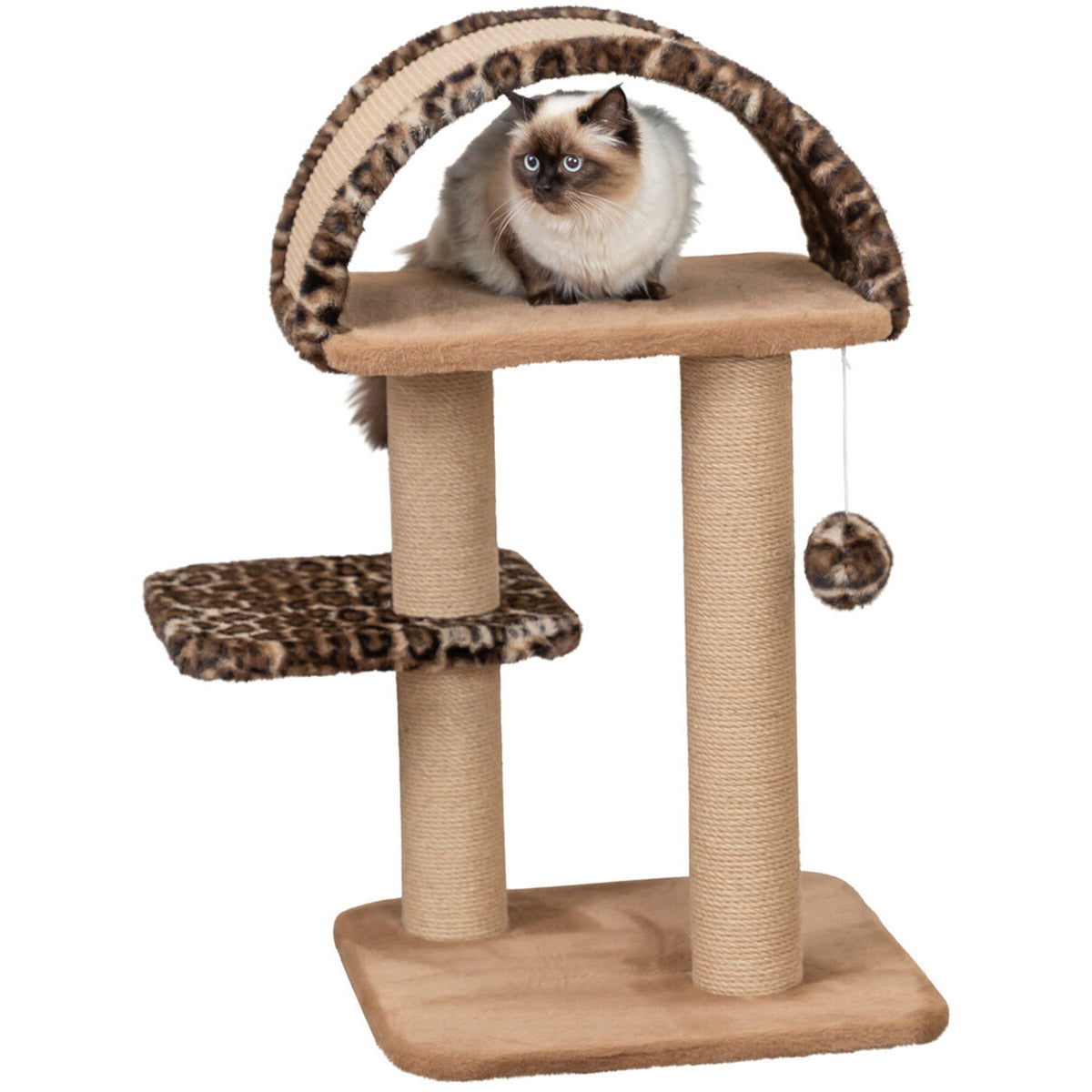 KIZUNA Leo Max | Rascador con Plataforma y Arco para Gatos