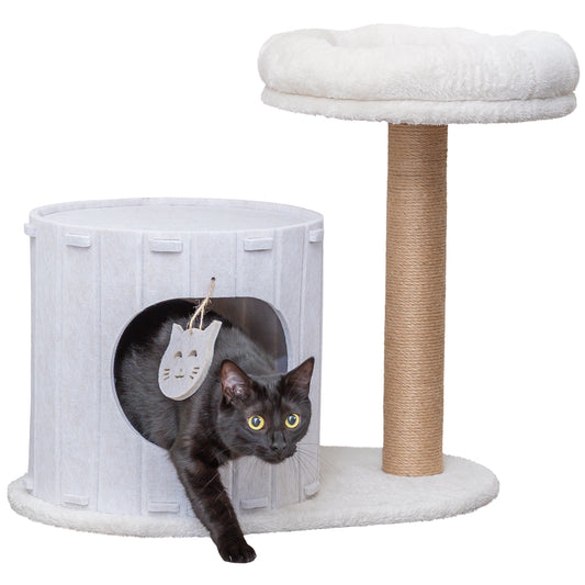 KIZUNA Nido | Rascador 3 en 1 con Cueva y Cama para Gatos