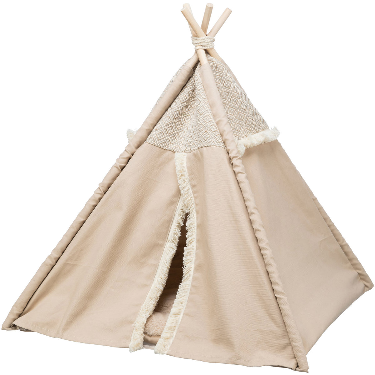KIZUNA Boho | Tipi Refugio con Cojín para Gatos