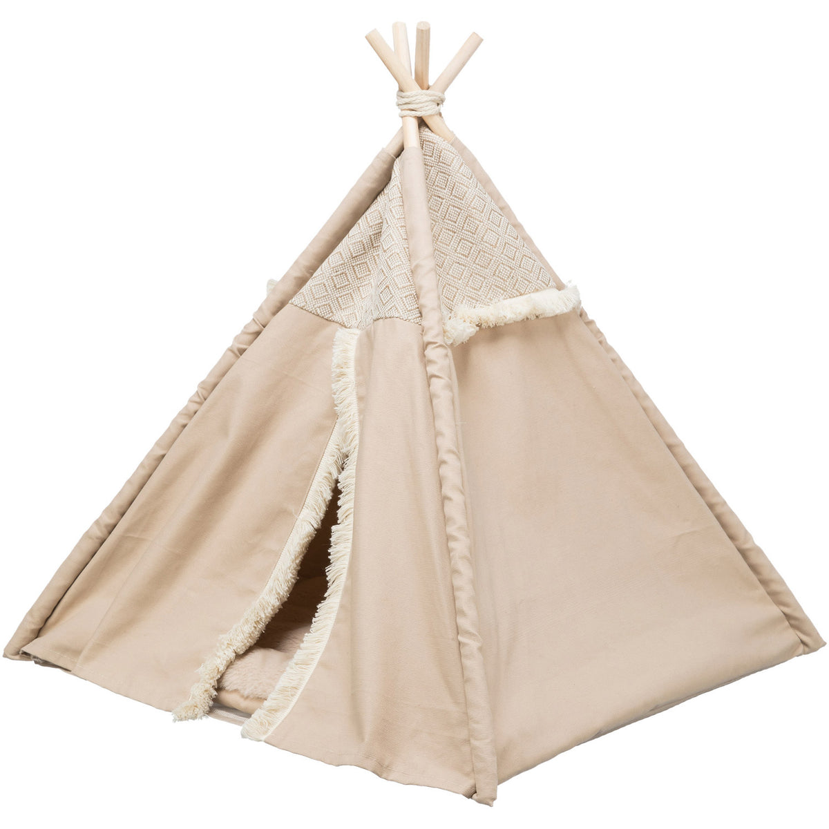 KIZUNA Boho | Tipi Refugio con Cojín para Gatos