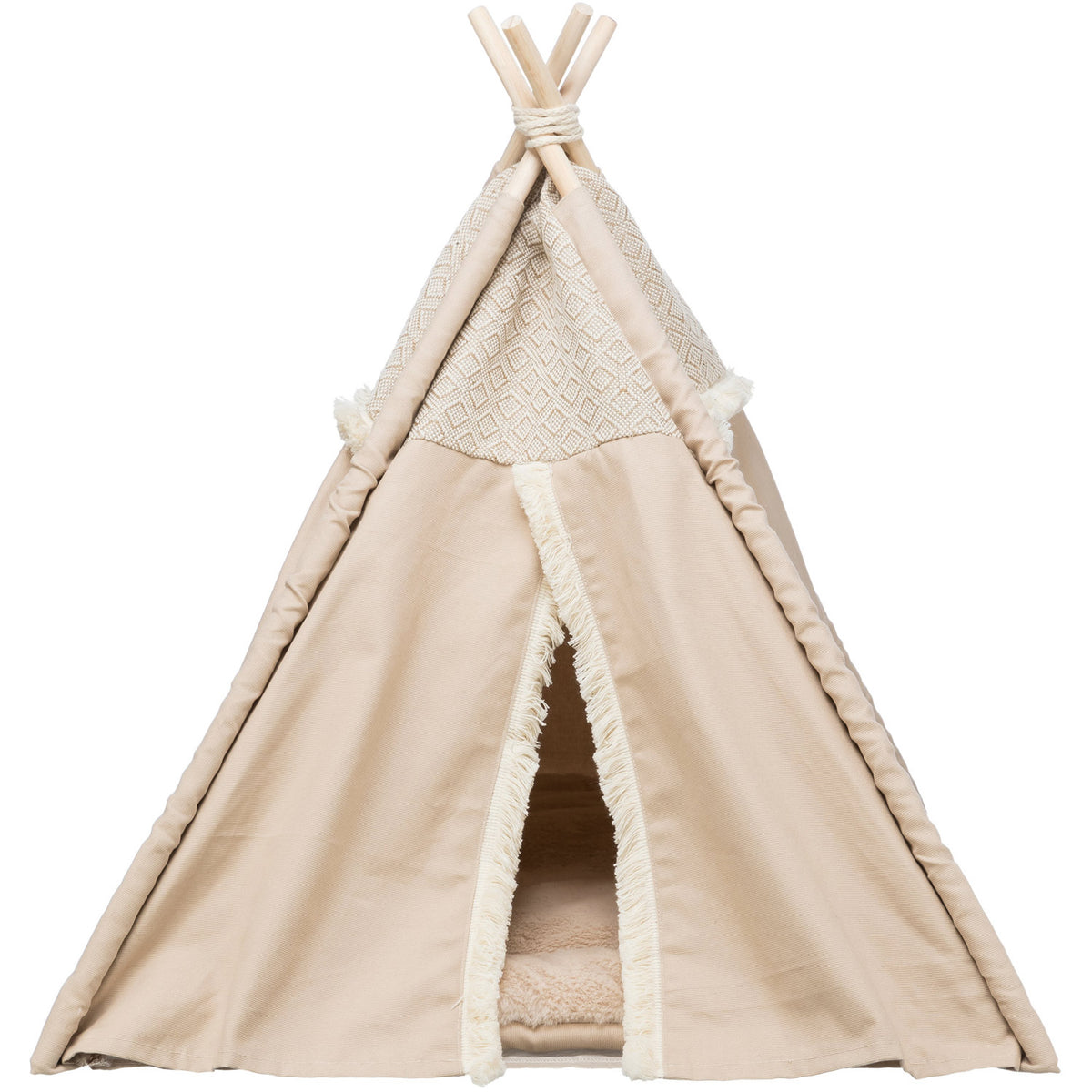 KIZUNA Boho | Tipi Refugio con Cojín para Gatos