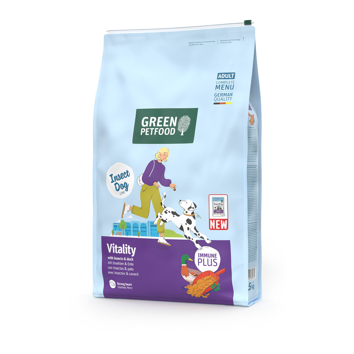 Green Petfood Vitality Insects & Duck | Pienso con Insectos y Pato para Perros Adultos