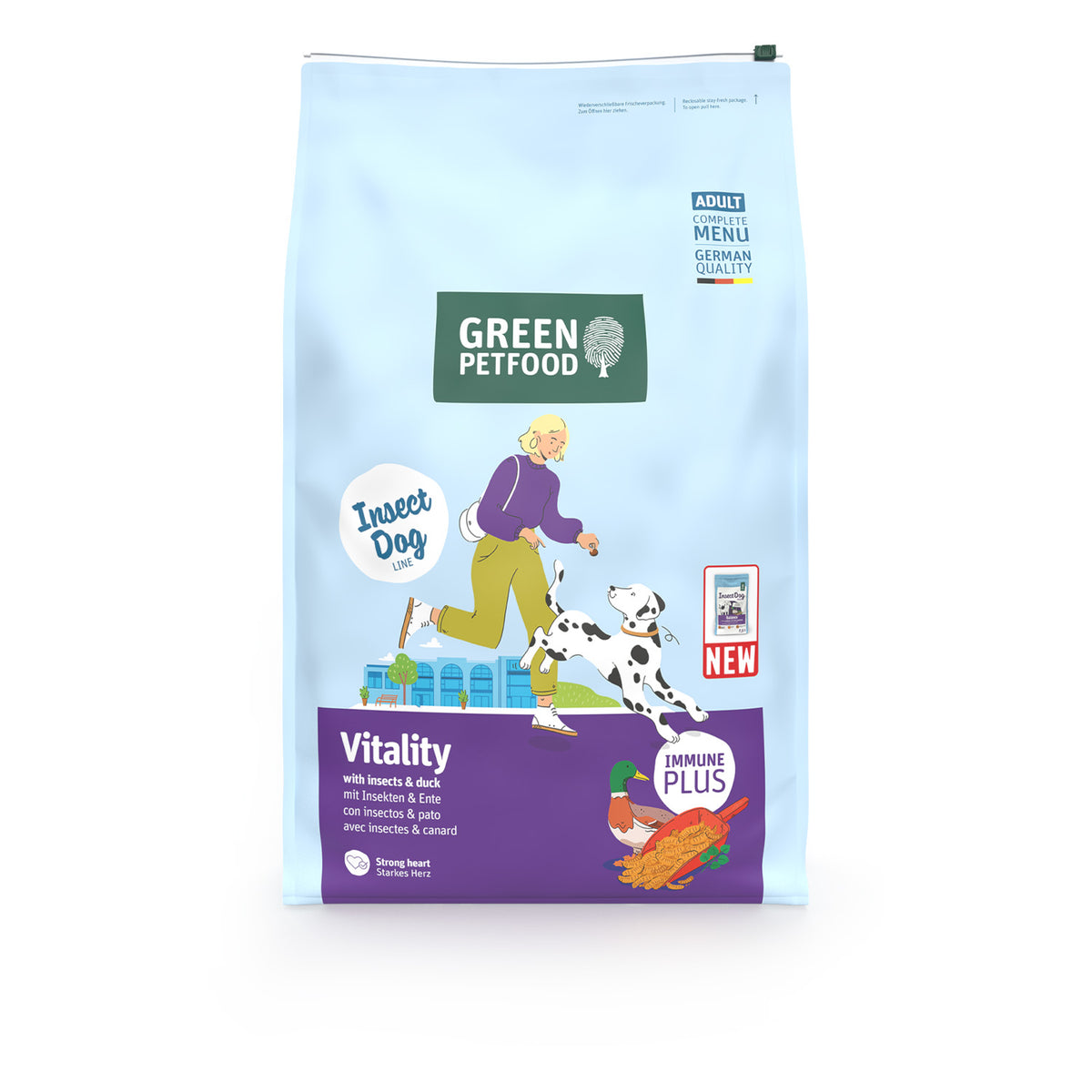 Green Petfood Vitality Insects & Duck | Pienso con Insectos y Pato para Perros Adultos