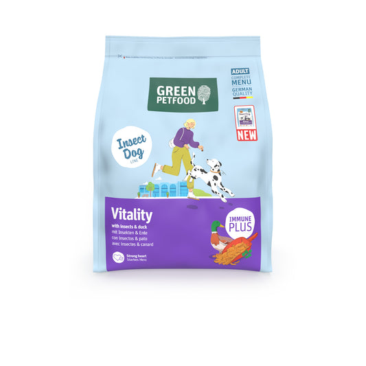 Green Petfood Vitality Insects & Duck | Pienso con Insectos y Pato para Perros Adultos