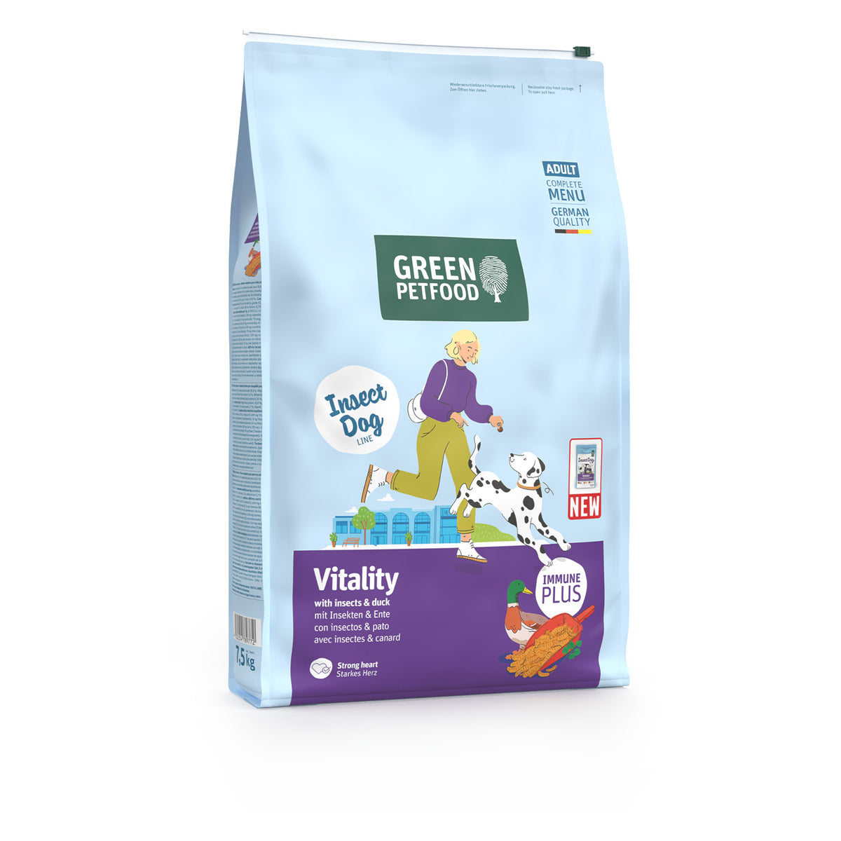 Green Petfood Vitality Insects & Duck | Pienso con Insectos y Pato para Perros Adultos